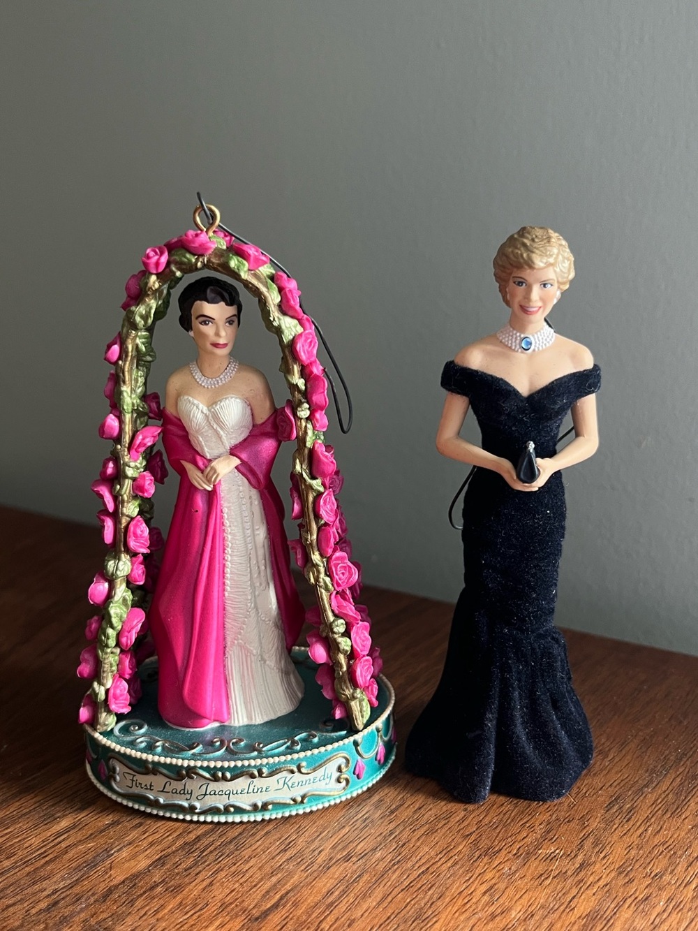 Princess diana Jacquline Kennedy 99 Carlton cards 2 Holiday Ornaments